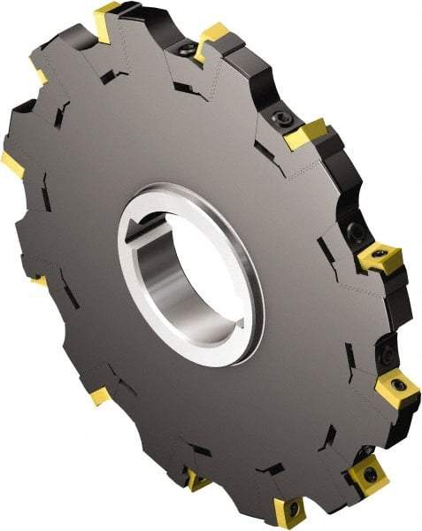 Sandvik Coromant - Arbor Hole Connection, 0.315" Cutting Width, 2.618" Depth of Cut, 8" Cutter Diam, 2" Hole Diam, 16 Tooth Indexable Slotting Cutter - 2" Shank Diam, N331.32..Txx Toolholder, N331.32..Txx Insert, Neutral Cutting Direction - Americas Industrial Supply