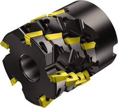 Sandvik Coromant - 3 Inserts, 2" Cut Diam, 3/4" Arbor Diam, 2.27" Max Depth of Cut, Indexable Square-Shoulder Face Mill - 90° Lead Angle, 3-1/4" High, R390-18.. Insert Compatibility, Series CoroMill 390 - Americas Industrial Supply