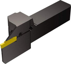 Sandvik Coromant - QS, Internal or External, Left Hand, 0.8" Max Depth of Cut, Indexable Grooving Tool Holder - N123G2-0300-0003-TF Insert Compatibility, 3/4" Shank Height, 3/4" Shank Width, 4-1/4" OAL, Through Coolant - Americas Industrial Supply