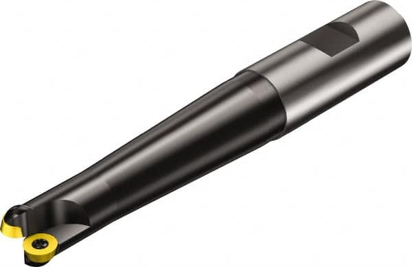 Sandvik Coromant - 3 Inserts, 5/8" Cutter Diam, 0.1772" Max Depth of Cut, Indexable High-Feed Face Mill - 5.2811" High, RA300..Mxx Toolholder, R300-0932.. Inserts, Series CoroMill 300 - Americas Industrial Supply