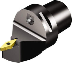 Sandvik Coromant - Neutral Cut, Size C4, TR-VB1308 Insert Compatiblity, Modular Turning & Profiling Cutting Unit Head - 0.5mm Ctr to Cutting Edge, 50mm Head Length, Through Coolant, Series CoroTurn TR - Americas Industrial Supply