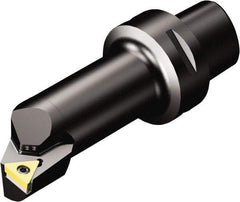 Sandvik Coromant - Right Hand Cut, Size C4, TCMT 16 T3 08 & TCMT 3(2.5)2 Insert Compatiblity, Internal Modular Turning & Profiling Cutting Unit Head - 17mm Ctr to Cutting Edge, 90mm Head Length, Through Coolant, Series CoroTurn 107 - Americas Industrial Supply