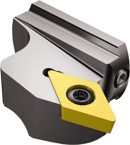 Sandvik Coromant - Right Hand Cut, Size 32, DCMT 3(2.5)2 Insert Compatiblity, Modular Turning & Profiling Cutting Unit Head - 24mm Ctr to Cutting Edge, 15mm Head Length, Series CoroTurn 107 - Americas Industrial Supply