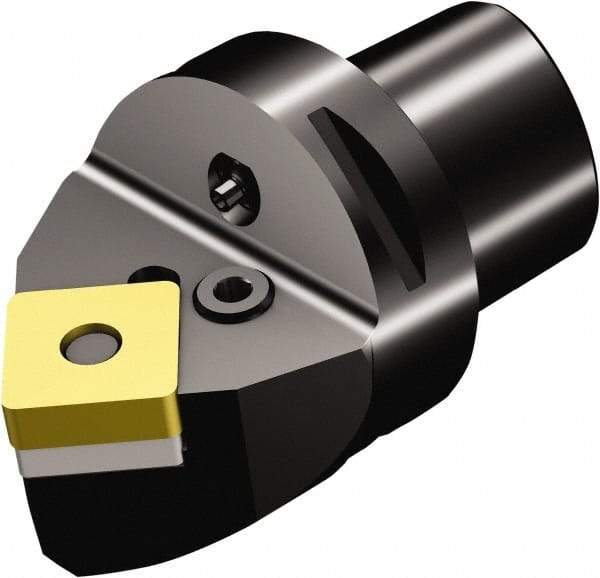Sandvik Coromant - Neutral Cut, Size C10, SNMG 25 07 24 & SNMG 856 Insert Compatiblity, External Modular Turning & Profiling Cutting Unit Head - 1mm Ctr to Cutting Edge, 110mm Head Length, Through Coolant, Series T-Max P - Americas Industrial Supply