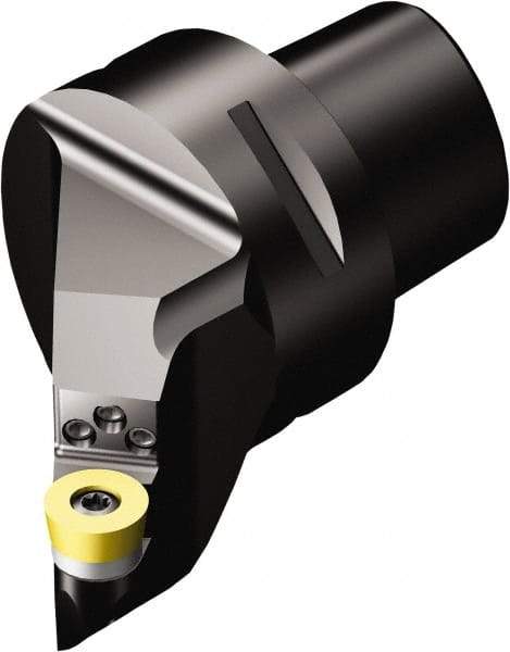 Sandvik Coromant - Right Hand Cut, Size C6, RCMT 12 04 M0 Insert Compatiblity, Modular Turning & Profiling Cutting Unit Head - 45mm Ctr to Cutting Edge, 65mm Head Length, Through Coolant, Series CoroTurn 107 - Americas Industrial Supply