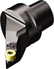 Sandvik Coromant - Left Hand Cut, Size C6, RCMT 12 04 M0 Insert Compatiblity, Modular Turning & Profiling Cutting Unit Head - 45mm Ctr to Cutting Edge, 65mm Head Length, Through Coolant, Series CoroTurn 107 - Americas Industrial Supply