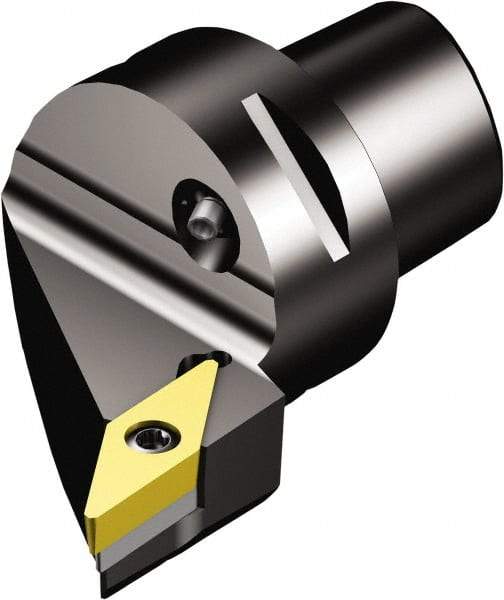 Sandvik Coromant - Left Hand Cut, Size C4, VBMT 332 Insert Compatiblity, Modular Turning & Profiling Cutting Unit Head - 27mm Ctr to Cutting Edge, 50mm Head Length, Through Coolant, Series CoroTurn 107 - Americas Industrial Supply