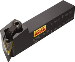 Sandvik Coromant - MVTN, Left Hand Cut, -27.50° Lead Angle, 3/4" Shank Height x 3/4" Shank Width, Negative Rake Indexable Turning Toolholder - 4-1/2" OAL, VNMG 16 04 08 Insert Compatibility, Series T-Max P - Americas Industrial Supply