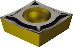 Sandvik Coromant - CCGT32.5 UM Grade 1515 Carbide Turning Insert - TiCN/Al2O3/TiN Finish, 80° Diamond, 3/8" Inscr Circle, 5/32" Thick, 0.2mm Corner Radius - Americas Industrial Supply
