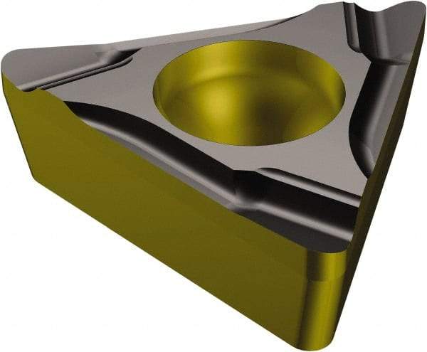 Sandvik Coromant - TCGT1.21.21 K Grade 1515 Carbide Turning Insert - TiCN/AI2O3/TiN Finish, 60° Triangle, 5/32" Inscr Circle, 5/64" Thick, 1/64" Corner Radius - Americas Industrial Supply