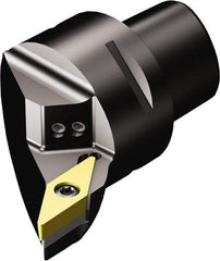 Sandvik Coromant - Left Hand Cut, Size C4, VBMT 11 03 04 & VBMT 221 Insert Compatiblity, Internal Modular Turning & Profiling Cutting Unit Head - 27mm Ctr to Cutting Edge, 50mm Head Length, Through Coolant, Series CoroTurn 107 - Americas Industrial Supply