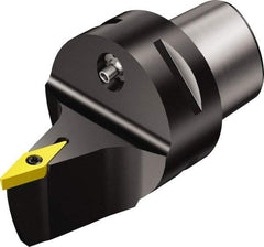 Sandvik Coromant - Neutral Cut, Size C6, VBMT 332 Insert Compatiblity, Modular Turning & Profiling Cutting Unit Head - 0.6mm Ctr to Cutting Edge, 65mm Head Length, Through Coolant, Series CoroTurn 107 - Americas Industrial Supply