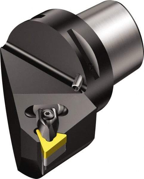 Sandvik Coromant - Left Hand Cut, Size C4, TNMG 22 04 08 & TNMG 432 Insert Compatiblity, External Modular Turning & Profiling Cutting Unit Head - 27mm Ctr to Cutting Edge, 50mm Head Length, Through Coolant, Series T-Max P - Americas Industrial Supply