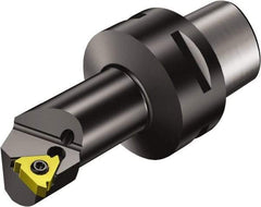 Sandvik Coromant - Insert Style R166.0L-11.., 50mm Head Length, Right Hand Cut, Internal/External Modular Threading Cutting Unit Head - System Size C3, 12mm Center to Cutting Edge, Series T-Max U-Lock - Americas Industrial Supply