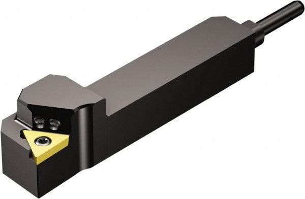Sandvik Coromant - QS-STJC, Right Hand Cut, -3° Lead Angle, 16mm Shank Height x 16mm Shank Width, Neutral Rake Indexable Turning Toolholder - 70mm OAL, TCMT 11 02 04 Insert Compatibility, Series CoroTurn 107 - Americas Industrial Supply