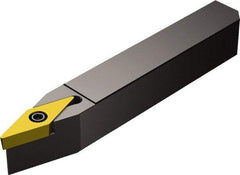 Sandvik Coromant - QS-SVVB, Neutral Cut, 17.50° Lead Angle, 16mm Shank Height x 16mm Shank Width, Neutral Rake Indexable Turning Toolholder - 70mm OAL, VBMT 11 03 04 Insert Compatibility, Series CoroTurn 107 - Americas Industrial Supply