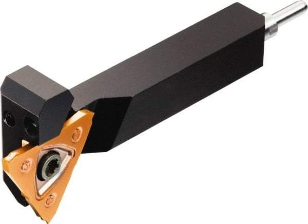 Sandvik Coromant - QS, External, Left Hand, 1/4" Max Depth of Cut, Indexable Grooving Tool Holder - N123U3-0150-CM Insert Compatibility, 3/8" Shank Height, 3/8" Shank Width, 2-3/4" OAL, Through Coolant - Americas Industrial Supply