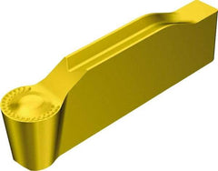 Sandvik Coromant - 0475N123 Grade S05F, 4.75mm Cutting Width Carbide Grooving Insert - 2.2mm Max Depth of Cut, Neutral, 2.38mm Corner Radius, TiCN/Al2O3/TiN Finish - Americas Industrial Supply