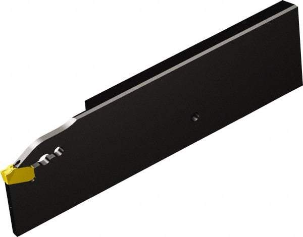 Sandvik Coromant - 1.2559" Blade Height, 0.3248" Blade Width, 4.3307" OAL, Left Hand Cut, Single End Indexable Cut-Off Blade - 33mm Max Depth of Cut, QD-RL..C..A Blade, CoroCut QD Series - Americas Industrial Supply