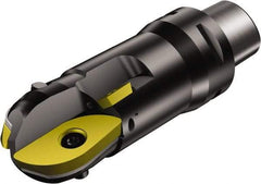 Sandvik Coromant - 40mm Cut Diam, 31.6mm Max Depth of Cut, 40mm Shank Diam, 104mm OAL, Indexable Ball Nose End Mill - 80mm Head Length, C4 Weldon Flat Shank, R216..Cx Toolholder - Americas Industrial Supply