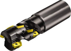Sandvik Coromant - 15 Inserts, 40mm Cut Diam, 40mm Arbor Diam, 45mm Max Depth of Cut, Indexable Square-Shoulder Face Mill - 131.5mm High, R390-11.. Insert Compatibility, Through Coolant, Series CoroMill 390 - Americas Industrial Supply