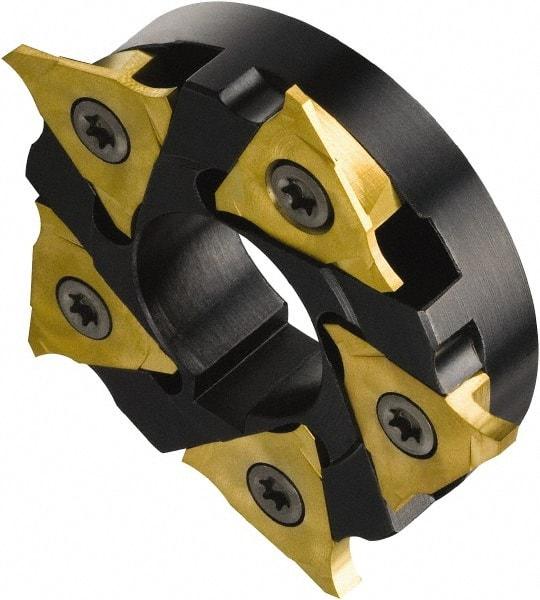 Sandvik Coromant - Arbor Hole Connection, 0.1969" Depth of Cut, 80mm Cutter Diam, 1-1/16" Hole Diam, 8 Tooth Indexable Slotting Cutter - 328-S Toolholder, 328R13-... Insert, Neutral Cutting Direction - Americas Industrial Supply