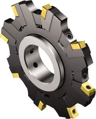 Sandvik Coromant - 32 Connection, 97mm Cutter Diam, 1.2598" Hole Diam, 8 Tooth Indexable Slotting Cutter - R/L331.52..Sxx Toolholder, N331.1A-08 Insert, Left Hand Cutting Direction - Americas Industrial Supply