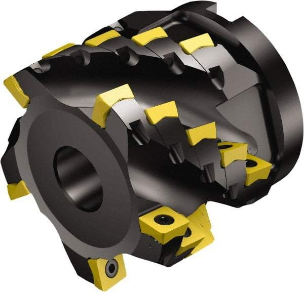 Sandvik Coromant - 80mm Cut Diam, 32mm Arbor Diam, 61mm Max Depth of Cut, Indexable Square-Shoulder Face Mill - 98mm High, 690-140608M-E-SL & 690-140610M-P-SL Insert Compatibility, Series CoroMill 690 - Americas Industrial Supply