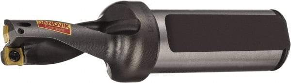 Sandvik Coromant - 37mm Max Drill Depth, 2xD, 16.5mm Diam, Indexable Insert Drill - 2 Inserts, 20mm Shank Diam, Flange Shank - Americas Industrial Supply