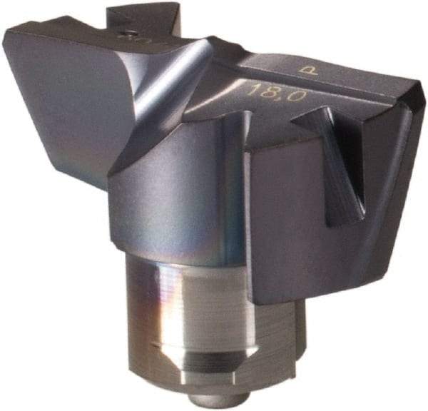 Iscar - Series FCP, 0.709" Diam Grade IC908 Replaceable Drill Tip - Carbide, TiAlN Finish, 18 Seat Size, Through Coolant - Americas Industrial Supply