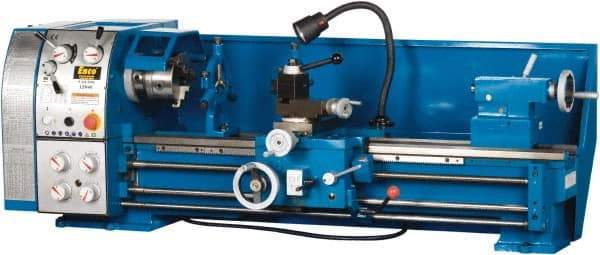 Enco - 12" Swing, 36" Between Centers, 220 Volt, Single Phase Bench Lathe - 5MT Taper, 1-1/2 hp, 65 to 1,810 RPM, 1-1/2" Bore Diam, 750mm Deep x 580mm High x 1,676mm Long - Americas Industrial Supply