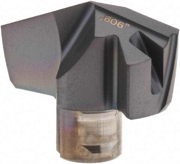 Iscar - Series ICP, 0.606" Diam Grade IC908 140° Replaceable Drill Tip - Carbide, TiAlN Finish, 15 Seat Size, Through Coolant - Americas Industrial Supply