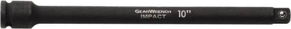 GearWrench - 1/2" Drive Standard Socket Extension - 10" OAL, Black Finish - Americas Industrial Supply