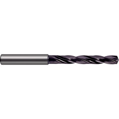 7.2 mm Dia. × 8 mm Shank × 53 mm Flute Length × 91 mm OAL, 5xD, 140°, nano-FIREX, 2 Flute, Coolant Thru, Solid Carbide Drill