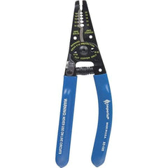 Imperial - 10 AWG to 20 AWG Solid, 22 AWG Stranded Capacity Wire Stripper/Cutter - 7-1/4" OAL, Hardened Steel with Cushion Grip Handle - Americas Industrial Supply