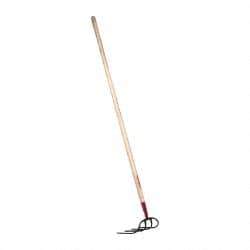 Razor-Back - Refuse Hook with 60" Straight Wood Handle - 4 Tines, 9" Tine Length - Americas Industrial Supply