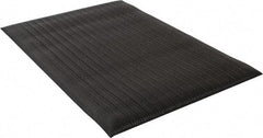 Wearwell - 3' Long x 2' Wide, Dry Environment, Anti-Fatigue Matting - Black, Vinyl with Vinyl Sponge Base, Rounded on 4 Sides - Americas Industrial Supply