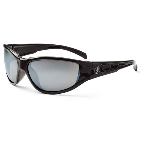 Njord Silver Mirror Lens Black Safety Glasses - Americas Industrial Supply