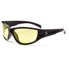 Njord Yellow Lens Black Safety Glasses - Americas Industrial Supply