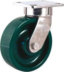 Albion - 8" Diam x 2" Wide x 10-1/8" OAH Top Plate Mount Swivel Caster - Americas Industrial Supply