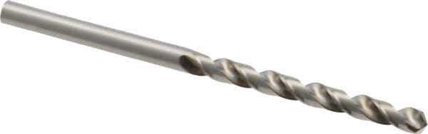 Guhring - #21 118° Cobalt Jobber Drill - Bright Finish, Right Hand Cut, Spiral Flute, Straight Shank, 75mm OAL, Four Facet, Split Point - Americas Industrial Supply