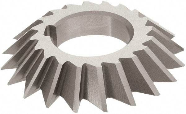 Keo - 3" Diam x 1/2" Width of Cut, 60° Included Angle, Arbor Connection, High Speed Steel Single Angle Cutter - Left Hand Cut, TiN Coated - Americas Industrial Supply