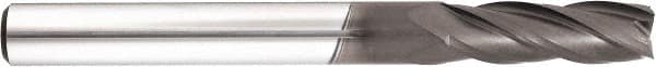 Niagara Cutter - 8mm, 20mm LOC, 8mm Shank Diam, 64mm OAL, 4 Flute, Solid Carbide Square End Mill - Single End, Diamond Finish, Spiral Flute, 30° Helix, Centercutting, Right Hand Cut, Right Hand Flute, Series DIA430M - Americas Industrial Supply