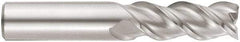 Niagara Cutter - 3/4", 4" LOC, 3/4" Shank Diam, 6-1/2" OAL, 3 Flute, Solid Carbide Square End Mill - Single End, Uncoated, Spiral Flute, 45° Helix, Centercutting, Right Hand Cut, Right Hand Flute, Series A345 - Americas Industrial Supply