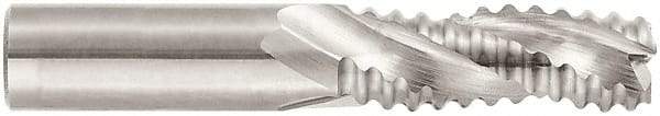 Niagara Cutter - 3/4" Diam, Coarse Pitch, 1" LOC, 3 Flute Solid Carbide 45° Corner Chamfer Roughing End Mill - Uncoated, 3" OAL, 3/4" Shank Diam, Single End, Centercutting, 30° Helix - Americas Industrial Supply