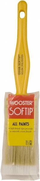 Wooster Brush - 1-1/2" Synthetic General Purpose Paint Brush - 2-3/16" Bristle Length, Plastic Handle - Americas Industrial Supply