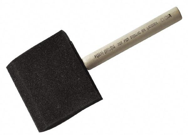 Value Collection - 3" Foam Foam Paint Brush - Wood Dowel Handle - Americas Industrial Supply