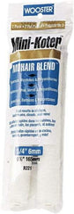 Wooster Brush - 1/4" Nap, 6-1/2" Wide Paint General Purpose Roller Cover - Very Smooth Texture, Fabric - Americas Industrial Supply