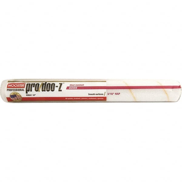 Wooster Brush - 3/16" Nap, 18" Wide Paint General Purpose Roller Cover - Smooth Texture, Fabric - Americas Industrial Supply