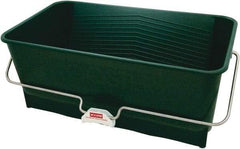 Wooster Brush - 5 Gal, 10" High, Polypropylene Rectangular Green Single Pail - Handle Included, 14" Top Length x 24" Top Width - Americas Industrial Supply